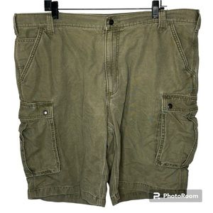 Carhartt Shorts Mens Size 42 Relaxed Fit Six Pocket Green Cargo 100% Cotton